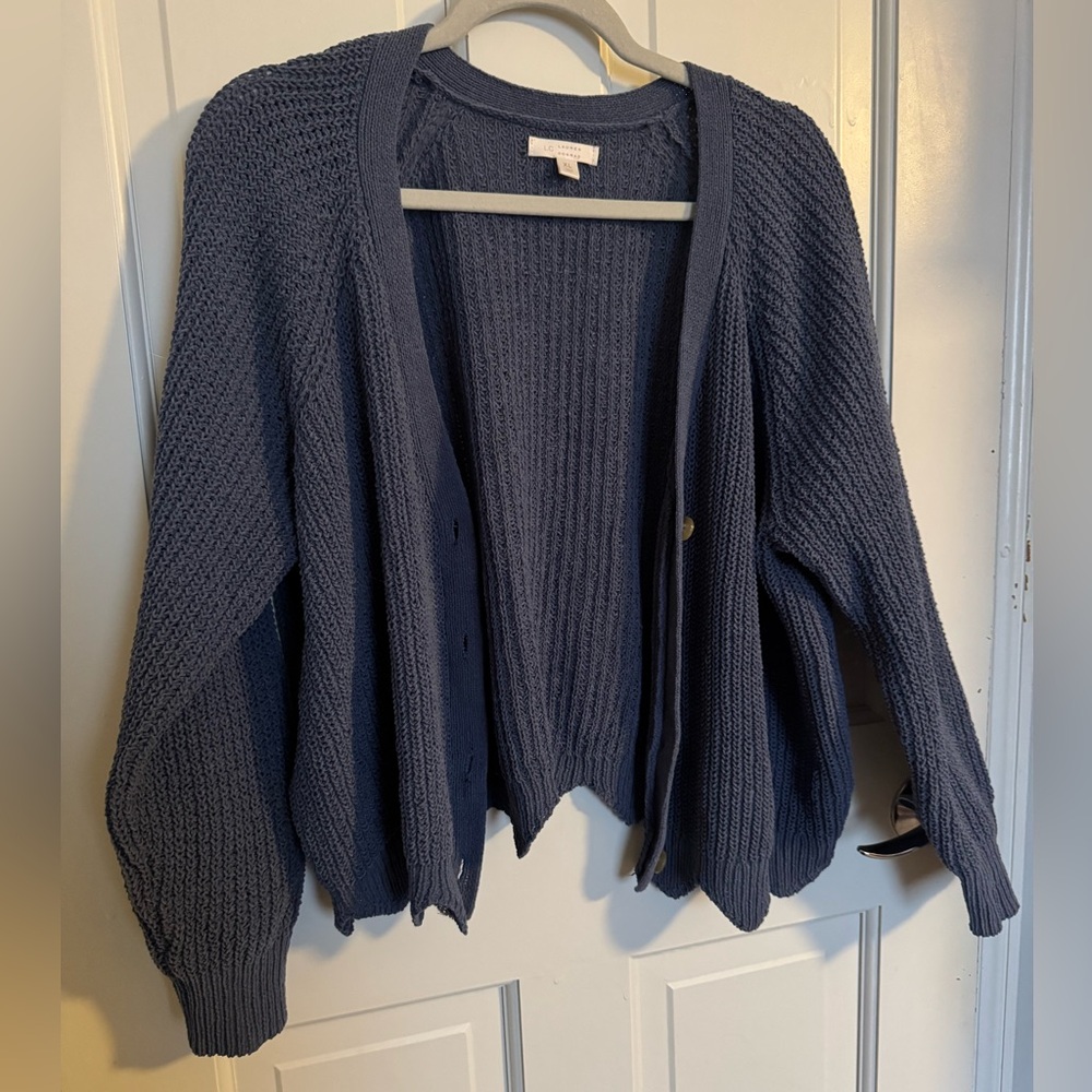 LC Lauren Conrad Blue Women's Cardigan
